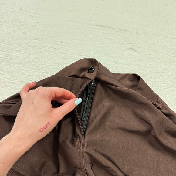 Forplay Dark Brown Stretch Booty Shorts, Size S/M - Picture 3 of 6